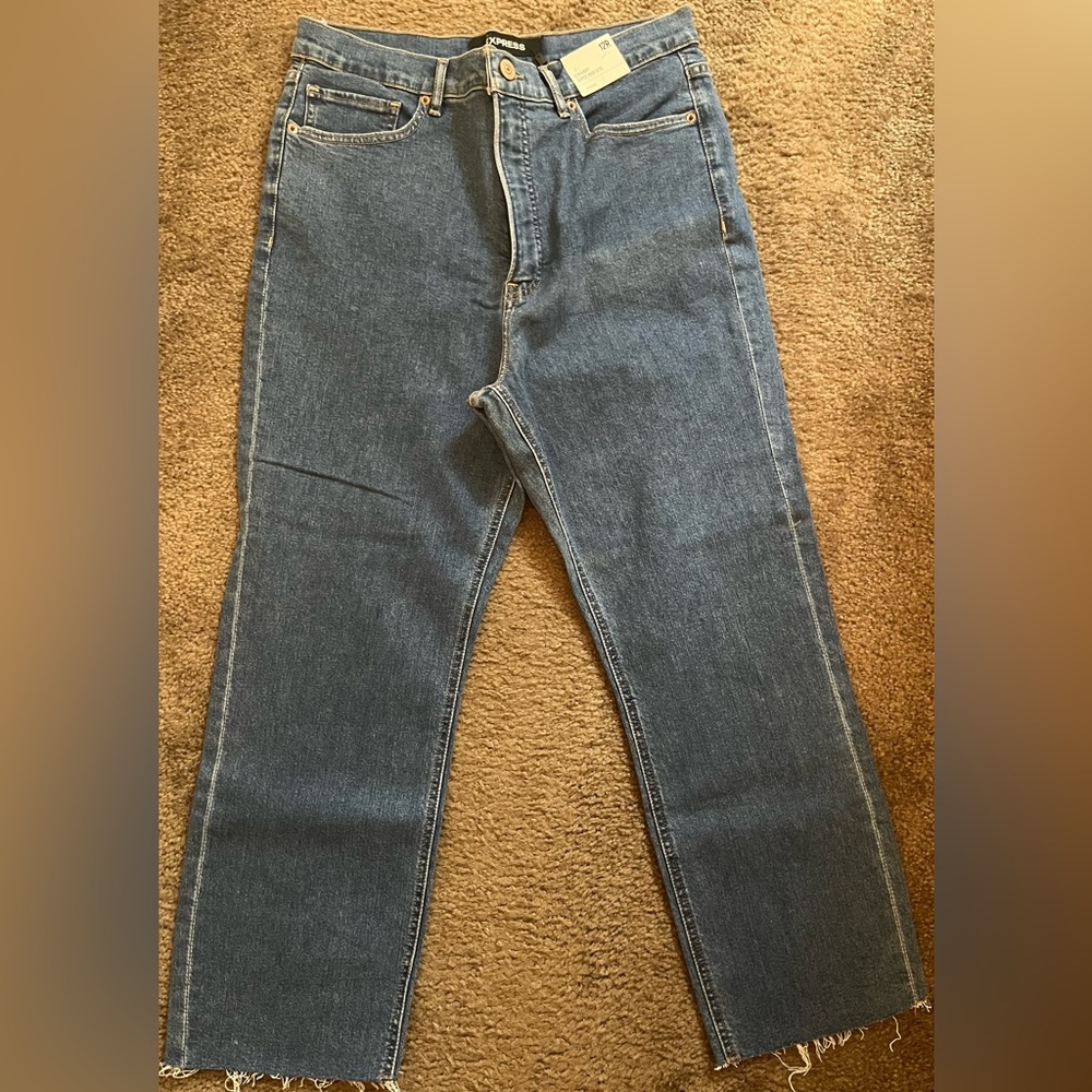 Express Blue Straight Jeans Classic Denim NWT